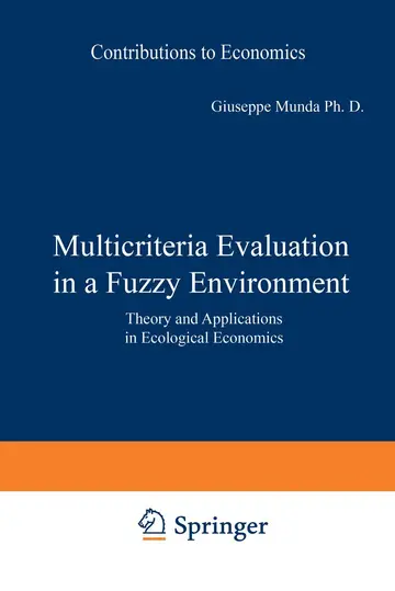 Cover of Multicriteria Evaluation in a Fuzzy Environment
