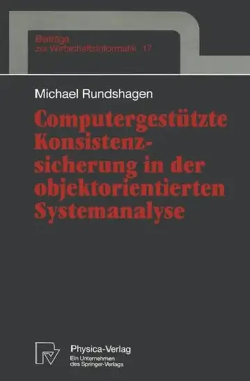 Cover of Computergestützte Konsistenzsicherung in Der Objektorientierten Systemanalyse