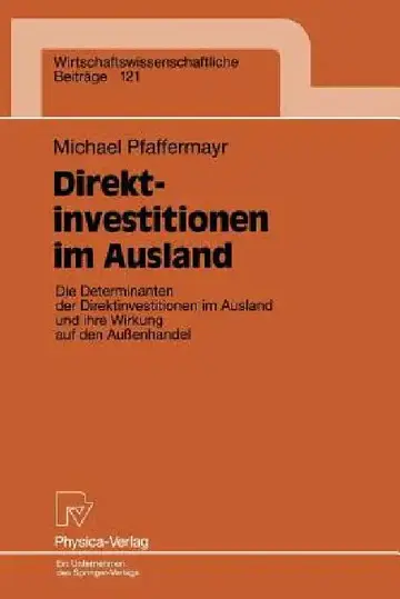 Cover of Direktinvestitionen Im Ausland