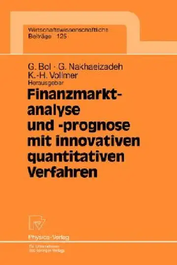 Cover of Finanzmarktanalyse Und- Prognose Mit Innovativen Quantitativen Verfahren