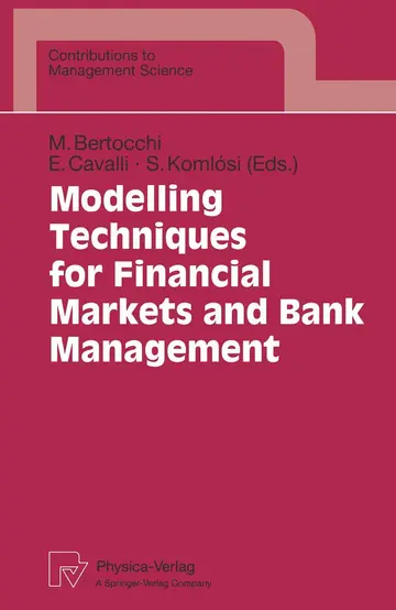 Cover of Modelling Techniques for Financial Markets and Bank Management