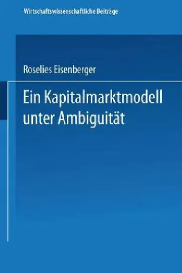 Cover of Ein Kapitalmarktmodell Unter Ambiguität