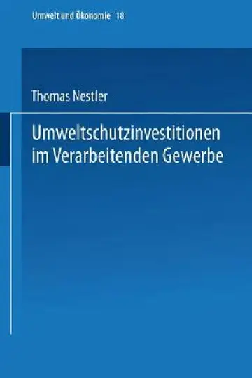 Cover of Umweltschutzinvestitionen Im Verarbeitenden Gewerbe