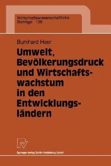 Cover of Umwelt, Bevölkerungsdruck Und Wirtschaftswachstum in Den Entwicklungsländern