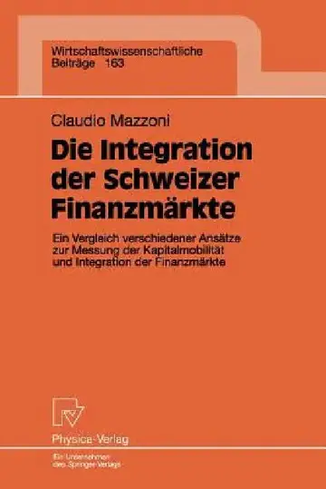 Cover of Die Integration Der Schweizer Finanzmärkte