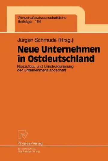 Cover of Neue Unternehmen in Ostdeutschland