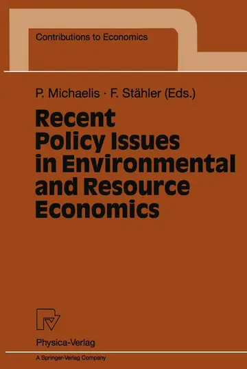 Cover of Recent Policy Issues in Environmental and Resource Economics