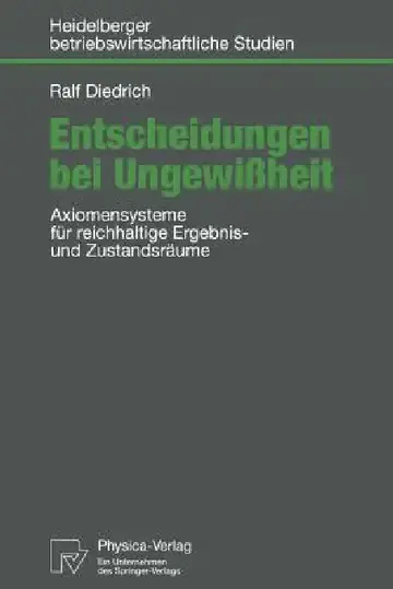Cover of Entscheidungen Bei Ungewißheit