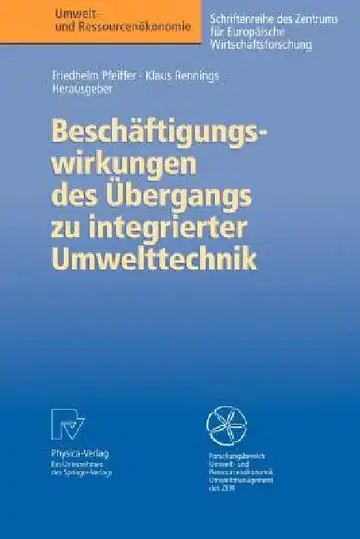 Cover of Beschäftigungswirkungen Des Übergangs Zu Integrierter Umwelttechnik