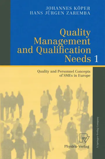 Cover of Quality Management and Qualification Needs 1