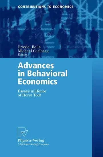 Cover of Advances in Behavioral Economics