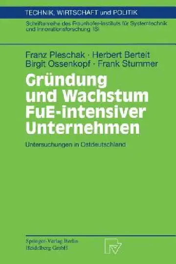 Cover of Gründung Und Wachstum Fue-Intensiver Unternehmen