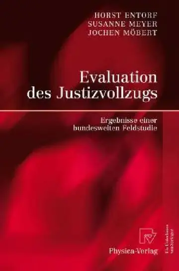 Cover of Evaluation Des Justizvollzugs