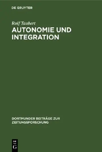 Cover of Autonomie und Integration