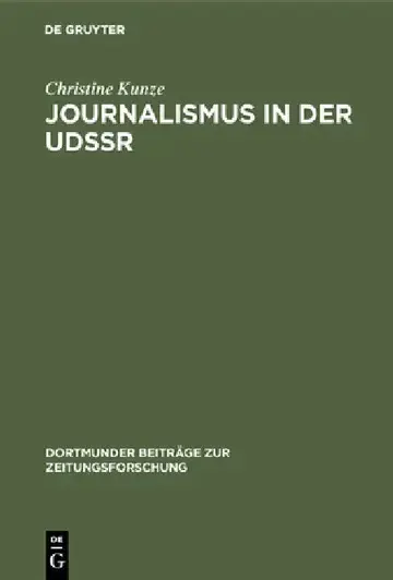 Cover of Journalismus in Der Udssr