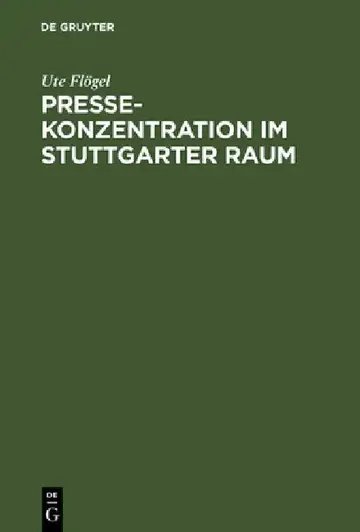 Cover of Pressekonzentration im Stuttgarter Raum