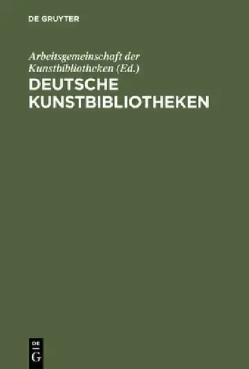 Cover of Deutsche Kunstbibliotheken / German Art Libraries