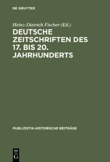 Cover of Deutsche Zeitschriften des 17. bis 20. Jahrhunderts