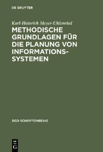 Cover of Methodische Grundlagen für die Planung von Informationssystemen