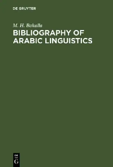 Cover of Bibliography of Arabic Linguistics