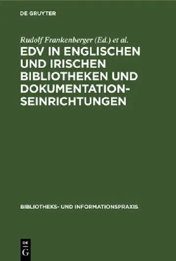 Cover of EDV in Englischen Und Irischen Bibliotheken Und Dokumentationseinrichtungen
