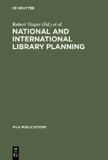 Cover of National and International Library Planning
