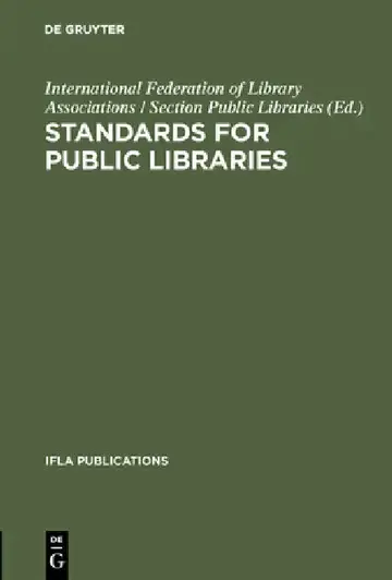 Cover of Standards for public libraries