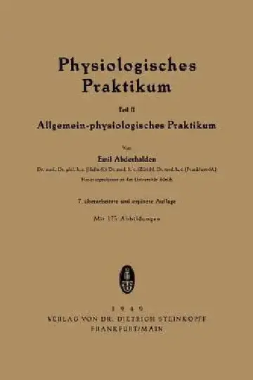 Cover of Physiologisches Praktikum