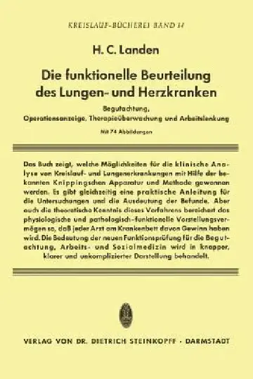 Cover of Die Funktionelle Beurteilung Des Lungen- Und Herzkranken