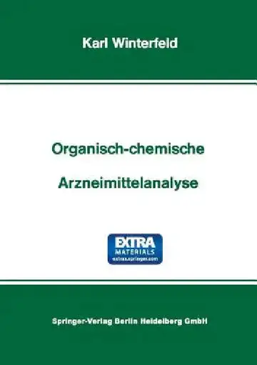 Cover of Organisch-Chemische Arzneimittelanalyse