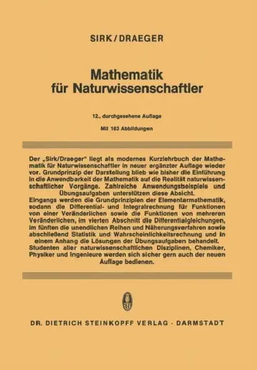 Cover of Mathematik Für Naturwissenschaftler