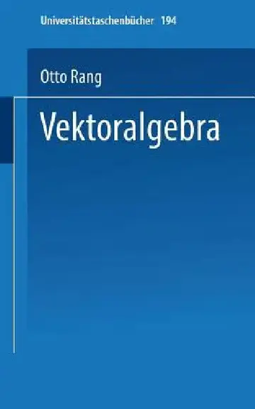 Cover of Vektoralgebra