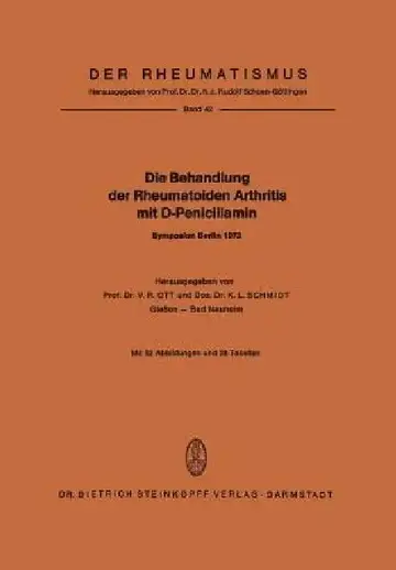 Cover of Die Behandlung Der Rheumatoiden Arthritis Mit D-Penicillamin