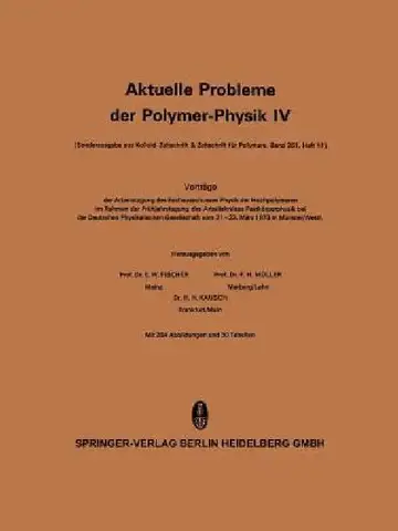 Cover of Aktuelle Probleme Der Polymer-Physik