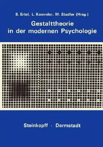 Cover of Gestalttheorie in Der Modernen Psychologie