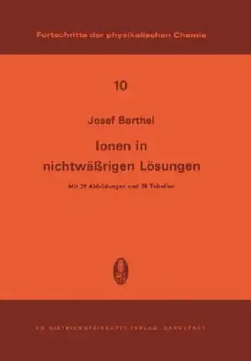 Cover of Ionen in Nichtwässrigen Lösungen