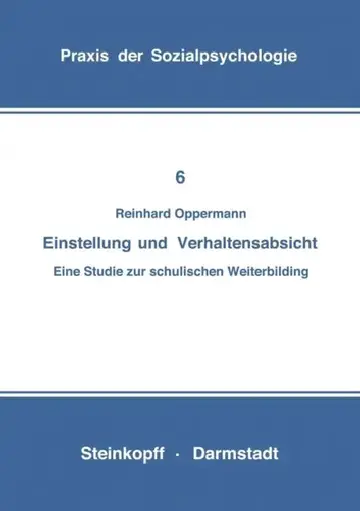 Cover of Einstellung Und Verhaltensabsicht