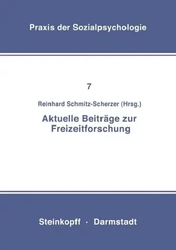 Cover of Aktuelle Beiträge Zur Freizeitforschung