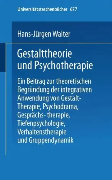 Cover of Gestalttheorie Und Psychotherapie