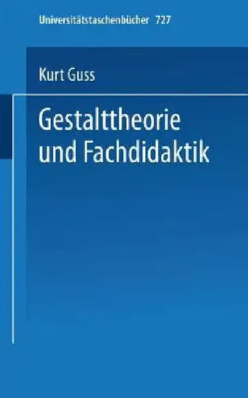 Cover of Gestalttheorie Und Fachdidaktik