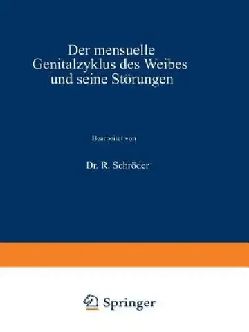 Cover of Der Mensuelle Genitalzyklus Des Weibes Und Seine Störungen