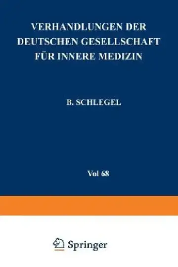 Cover of Verhandlungen Der Deutschen Gesellschaft Für Innere Medizin