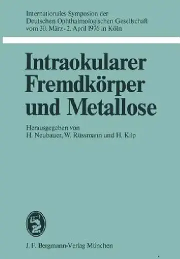 Cover of Intraokularer Fremdkörper Und Metallose