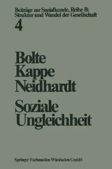 Cover of Soziale Ungleichheit