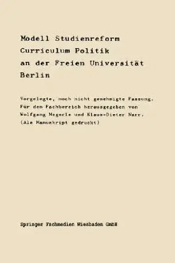 Cover of Modell Studienreform