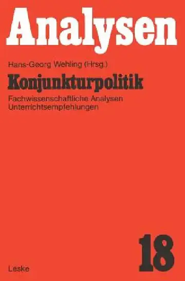 Cover of Konjunkturpolitik
