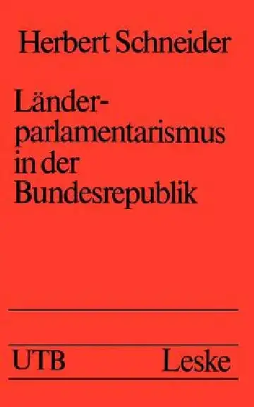 Cover of Länderparlamentarismus in Der Bundesrepublik