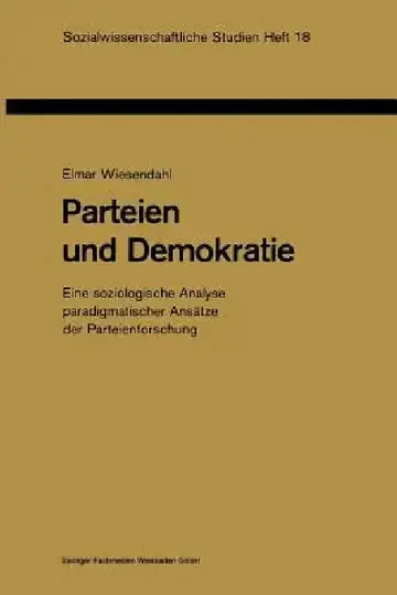 Cover of Parteien Und Demokratie