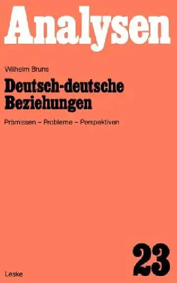 Cover of Deutsch-Deutsche Beziehungen