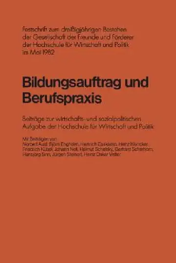 Cover of Bildungsauftrag Und Berufspraxis